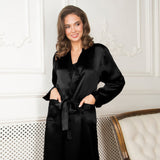 Lady avenue - Silkesrock lång svart+ivory