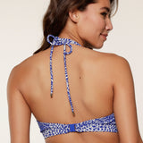 Lingadore - Vatteret Triangle Bikini Top Blue/white Print