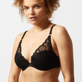 Chantelle - Fleurs Plunge BH Svart