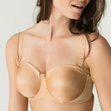 Primadonna - Satin Axelbandslös BH Cognac