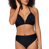 Lingadore - Vatteret Triangle Bikini Sæt Sort