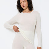 Triumph - Beauty Layers L/æ T-shirt Wool Ecru White