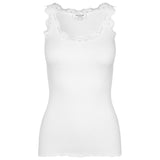 Rosemunde - Classic Silke Top Med Blonde New White