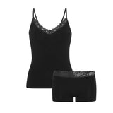 Balzaa - Bali Bambu Camisole Set Svart