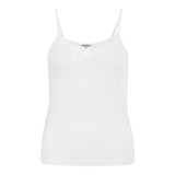 Lady avenue - Jersey Silke top med blonder Ivory