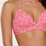 Lingadore - Vatteret Triangle Bikini Top Hot Pink Paisley