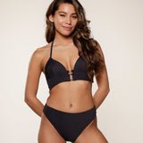 Lingadore - Vatteret Triangle Bikini Sæt Sort