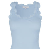 Rosemunde - Classic Silke Top Med Blonde Heather Sky