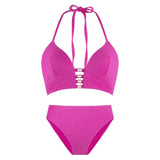 Lingadore - Vatteret Triangle Bikini Sæt Fuchsia