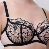 Chantelle - Lush Balc BH Sort/Soft Pink