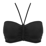 Freya - Jewel Cove Bandeau Top Plain Black