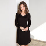 Lady avenue - Jersey Silke Natkjole L/Æ Blac