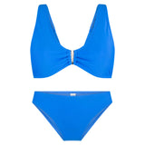 Lingadore - Vatteret Triangle Bikini Sæt Strong Blue