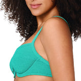 Lingadore - Frotté Bikini Top Med Bøjle Deep Green