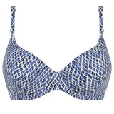Femilet Swim - Tidra Formstøbt Bikini Top Blue Reptile