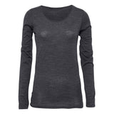 JBS of Denmark - T-shirt Ull med långa ärmar Mörkgrå Melange