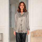 Lady avenue - Satin De Luxe Pyjamas Black/moon