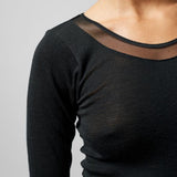 Femilet - Juliana T-shirt med lange ærmer uld Sort
