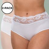 Trofé - 2-pak Blonde Midi Trusse Hvid