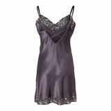 Lady avenue - Silke Chemise Med Slids Graphite