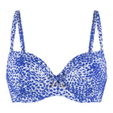 Lingadore - Vatteret Bikini Top Blue/white Print