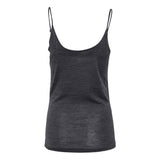 JBS of Denmark - Ull Topp med smala band Mörkgrå Melange