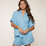 Lingadore - Pyjamas Sæt Kort Bonnie Blue