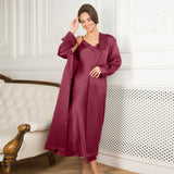 Lady avenue - Silke Natkjole Lang Ruby Red