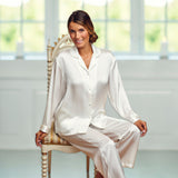 Lady avenue - Pyjamas i Silke Satin Ivory