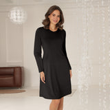 Lady avenue - Bambus Natkjole L/æ Sort