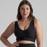 Byebra - Top Med V-hals Sort