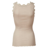 Rosemunde - Classic Silke Top Med Blonde Cacao