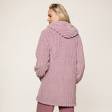 Lingadore - Fluffy Kåbe med Lynlås Mauve Shadow