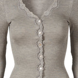 Rosemunde - Silke Cardigan Light Grey Melange