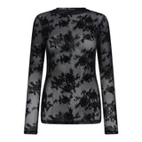 Hype The Detail - Lace Mesh Blouse Sort