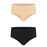 Byebra - 2-pak Usynlig Maxi Trusse Beige/black