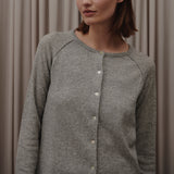 Rosemunde - Cardigan I Uld Og Cashmere Light Grey Melange