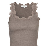 Rosemunde - Iconic Silke Top Med Blonde Brown Melange