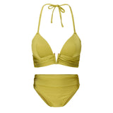 Lingadore - Vatteret Triangle Bikini Sæt Moss