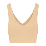 Byebra - Top Med V-hals Beige