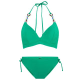 Lingadore - Vatteret Triangle Bikini Sæt Green