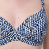 Femilet Swim - Tidra Formstøbt Bikini Top Blue Reptile