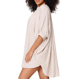 Lingadore - Strand Tunika Dark Beige Strip