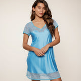 Lingadore - Chemise Kjole med Blonde Bonnie Blue