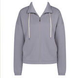 Triumph - Lounge Me Trøje Med Lynlås Morandi Grey