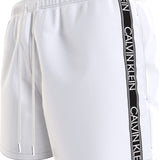 Calvin Klein Herre - Core Logo Badebukser Classic White
