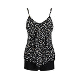 Lentiggini swimwear - Dot Tankini Sæt Black/offwhite