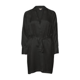 Lady avenue - Pyjamasskjorte Silke Satin Sort