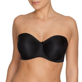 Primadonna - Satin Axelbandslös BH Svart