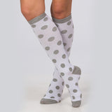 Trofé - Støttestrømpe Hvid/grå